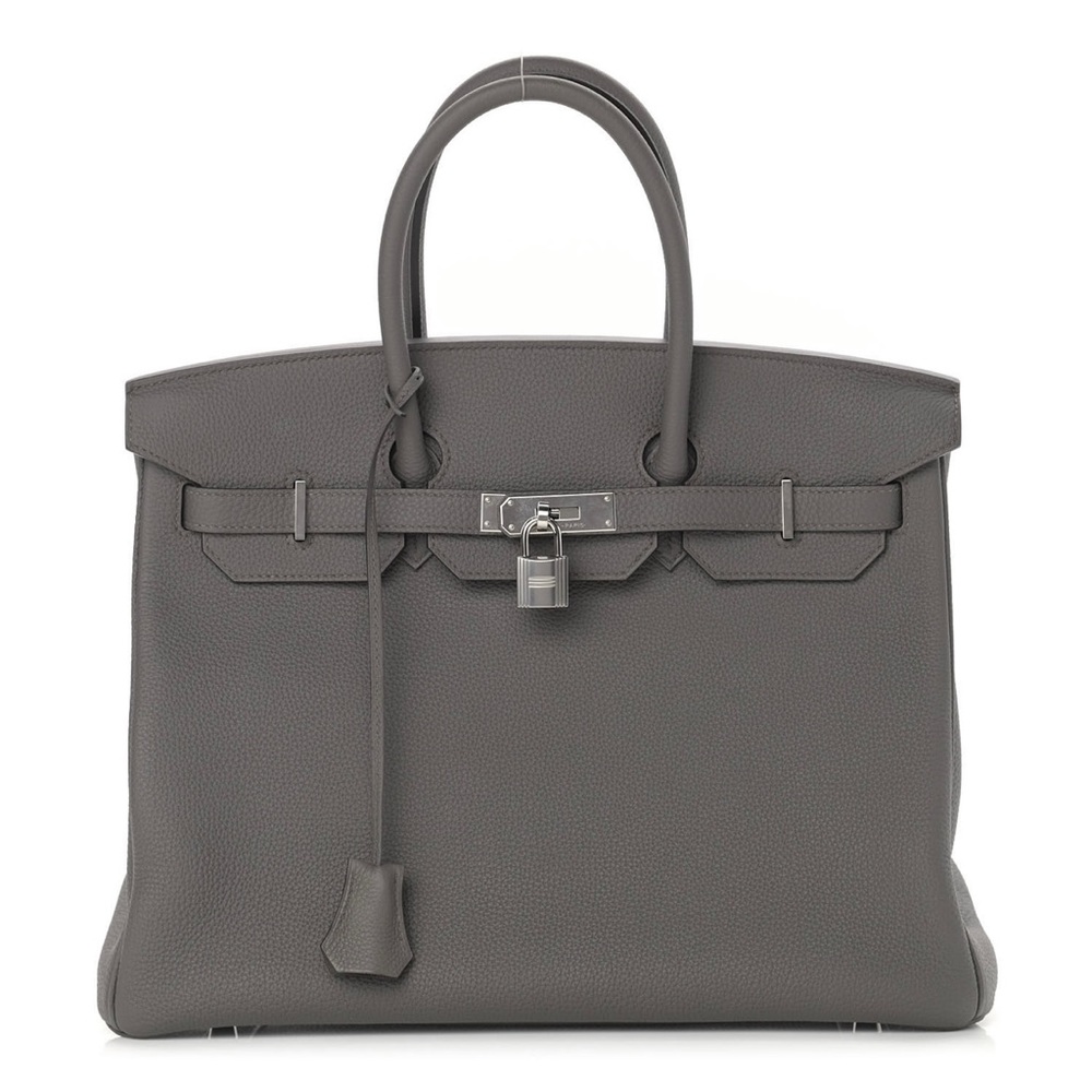 Hermes Birkin Togo 35cm in Etain Color with Paladium Hardware